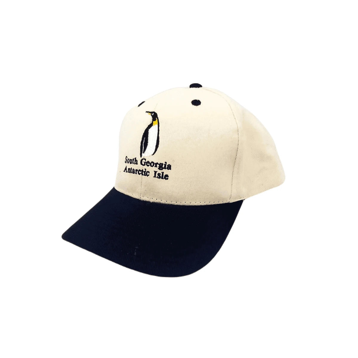 Baseball cap with embroidered penguin