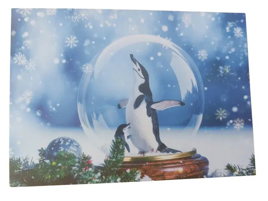 Penguin in Globe Christmas Cards