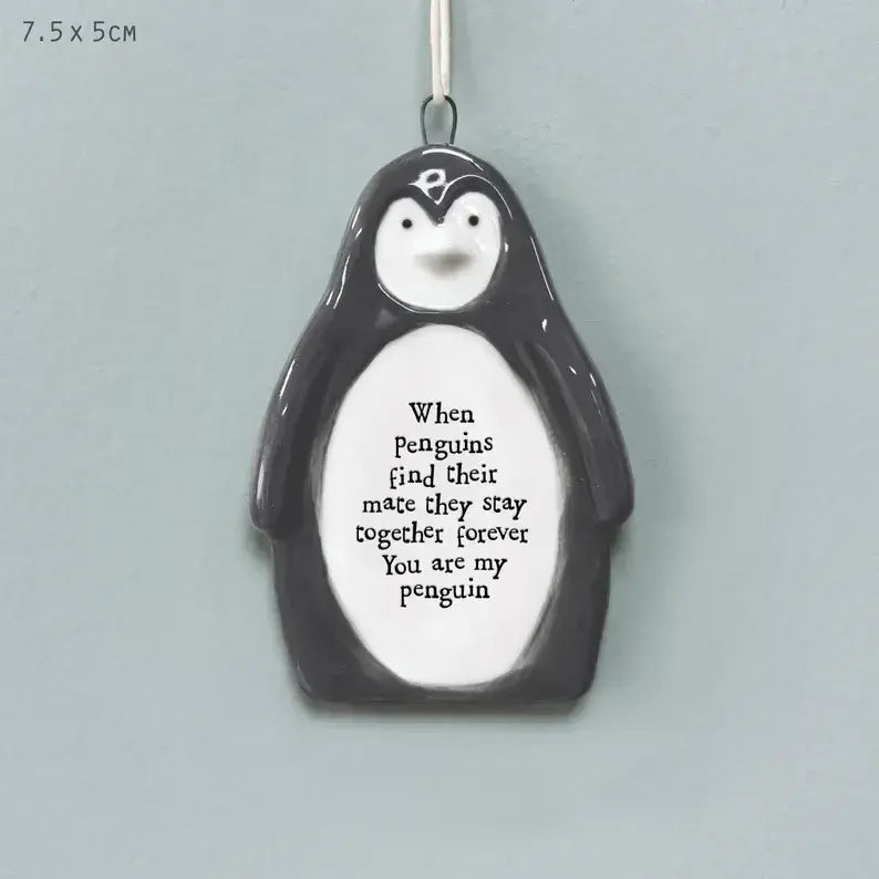 Porcelain Penguin Hangers