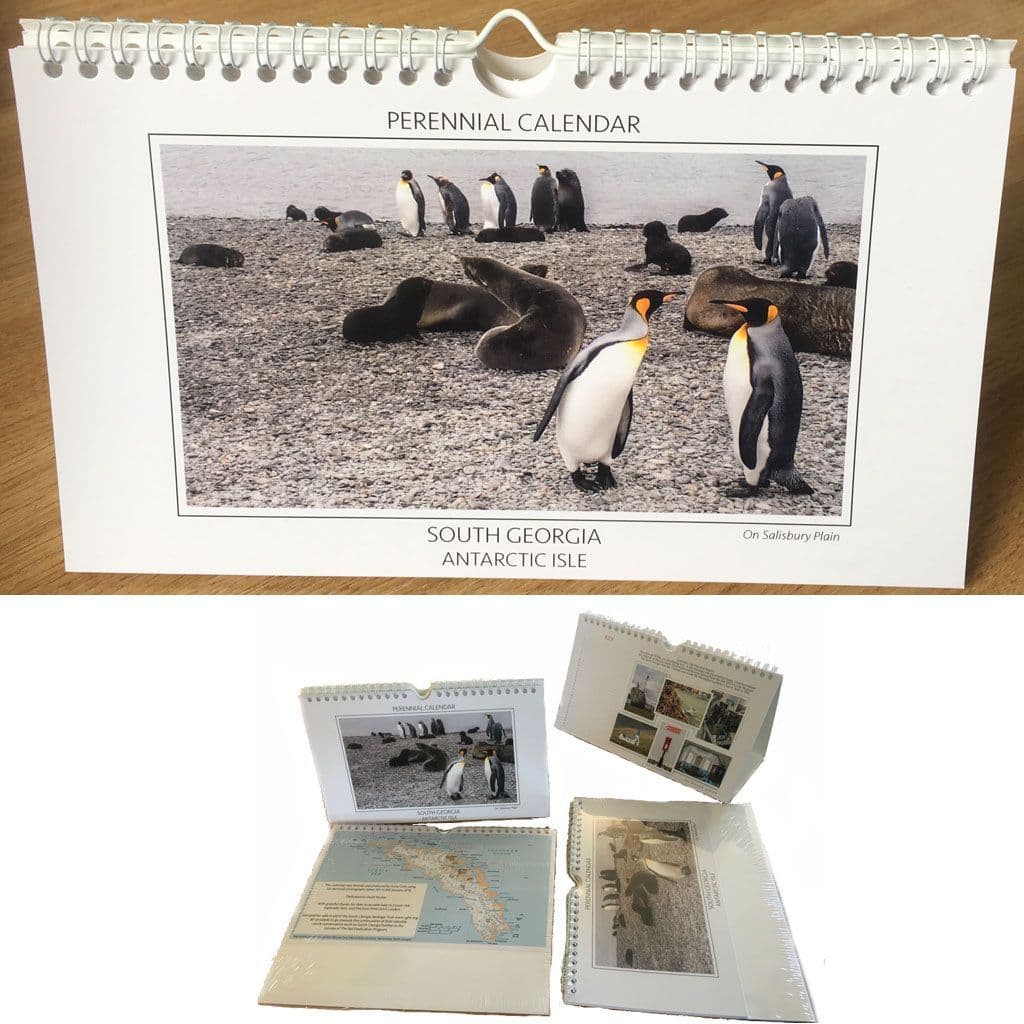 SALE ** South Georgia Antarctic Isle - A5 Perennial Desk Calendar ** SALE