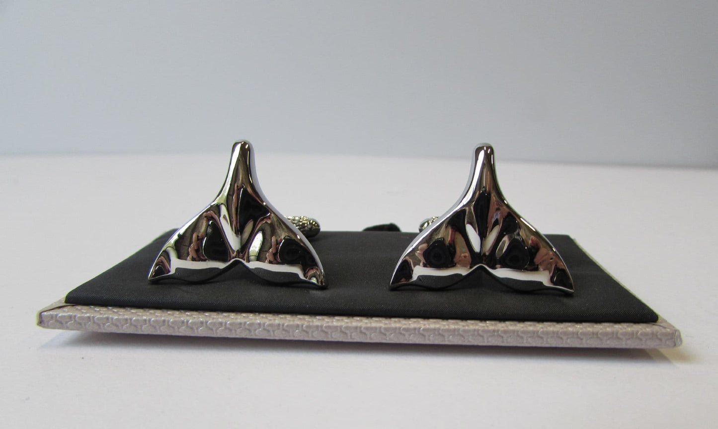 Whale tail cufflinks