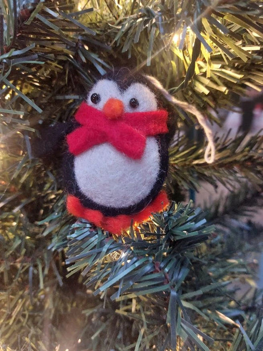 *NEW* Felt Penguin with red Scarf