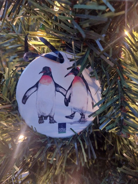 Ceramic Bauble - Meg Hawkins Penguin Design