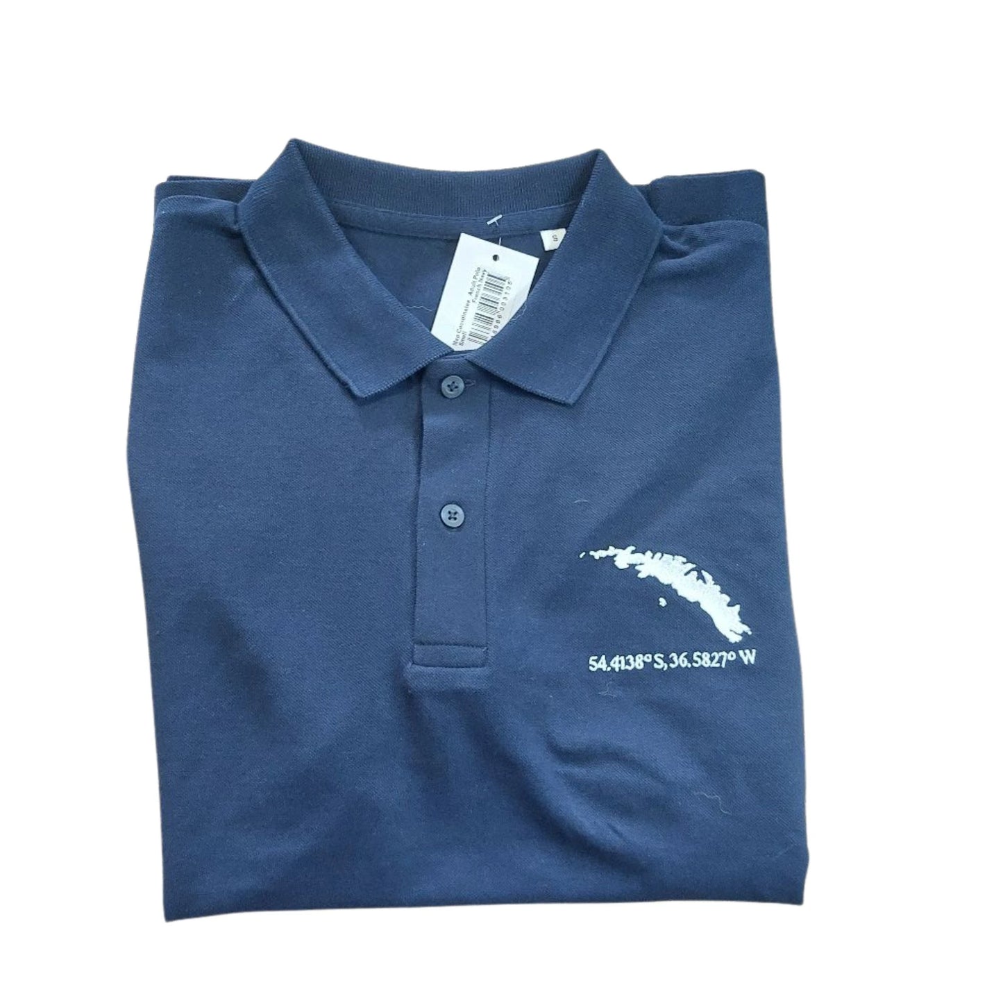 **NEW** Polo Shirt with South Georgia Map and Coordinates