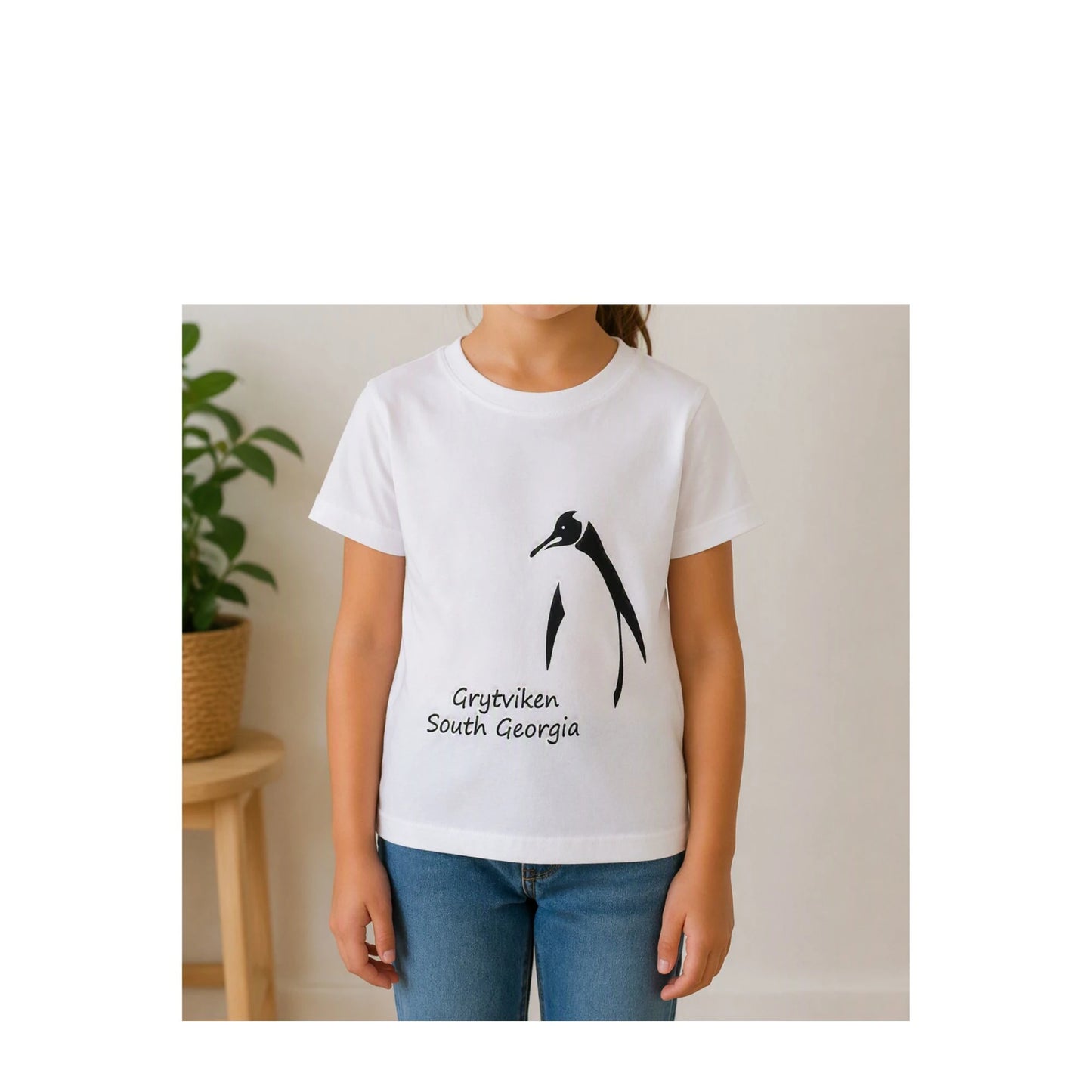 **NEW** Kids Penguin Outline T Shirt