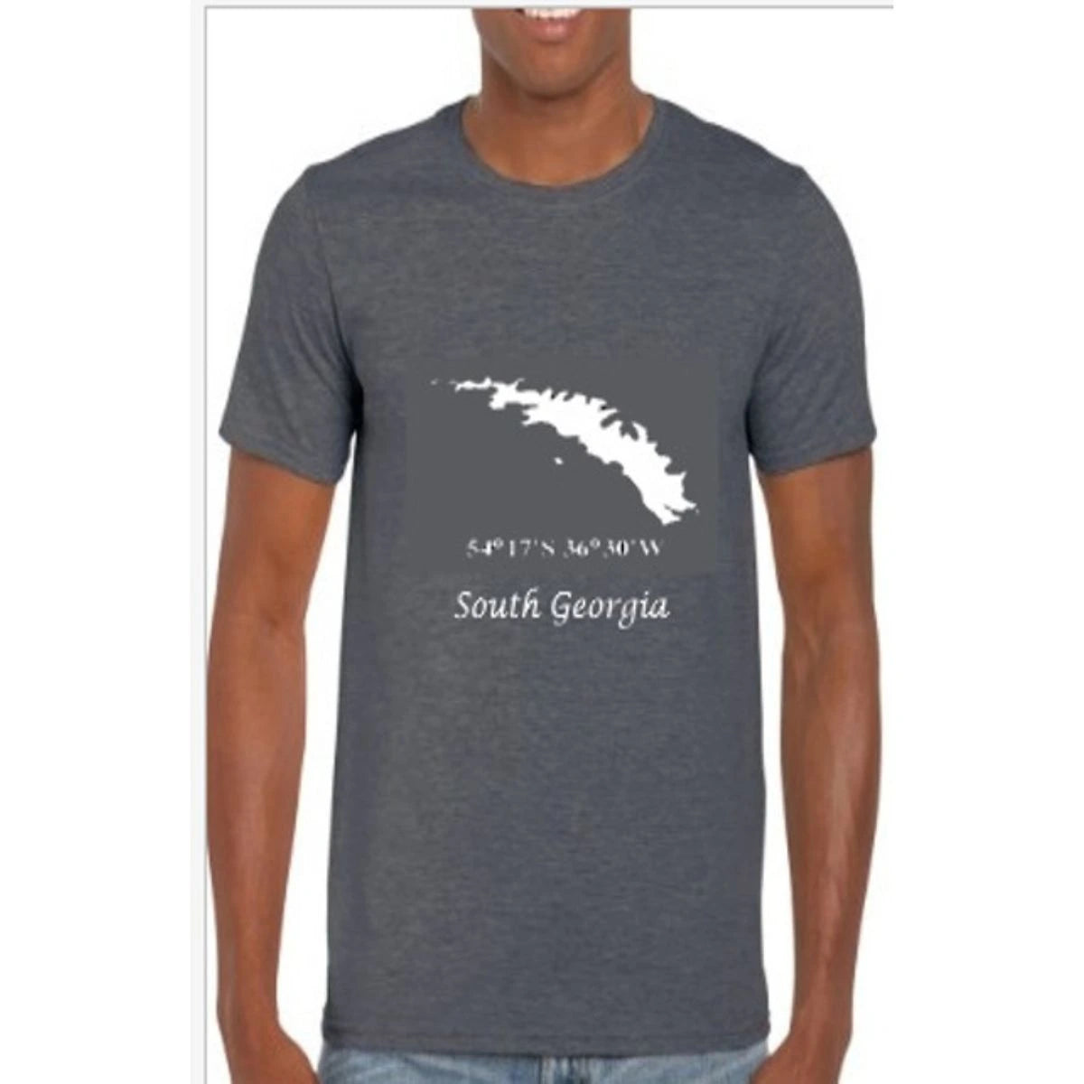 **NEW** South Georgia Map T Shirt with Coordinates