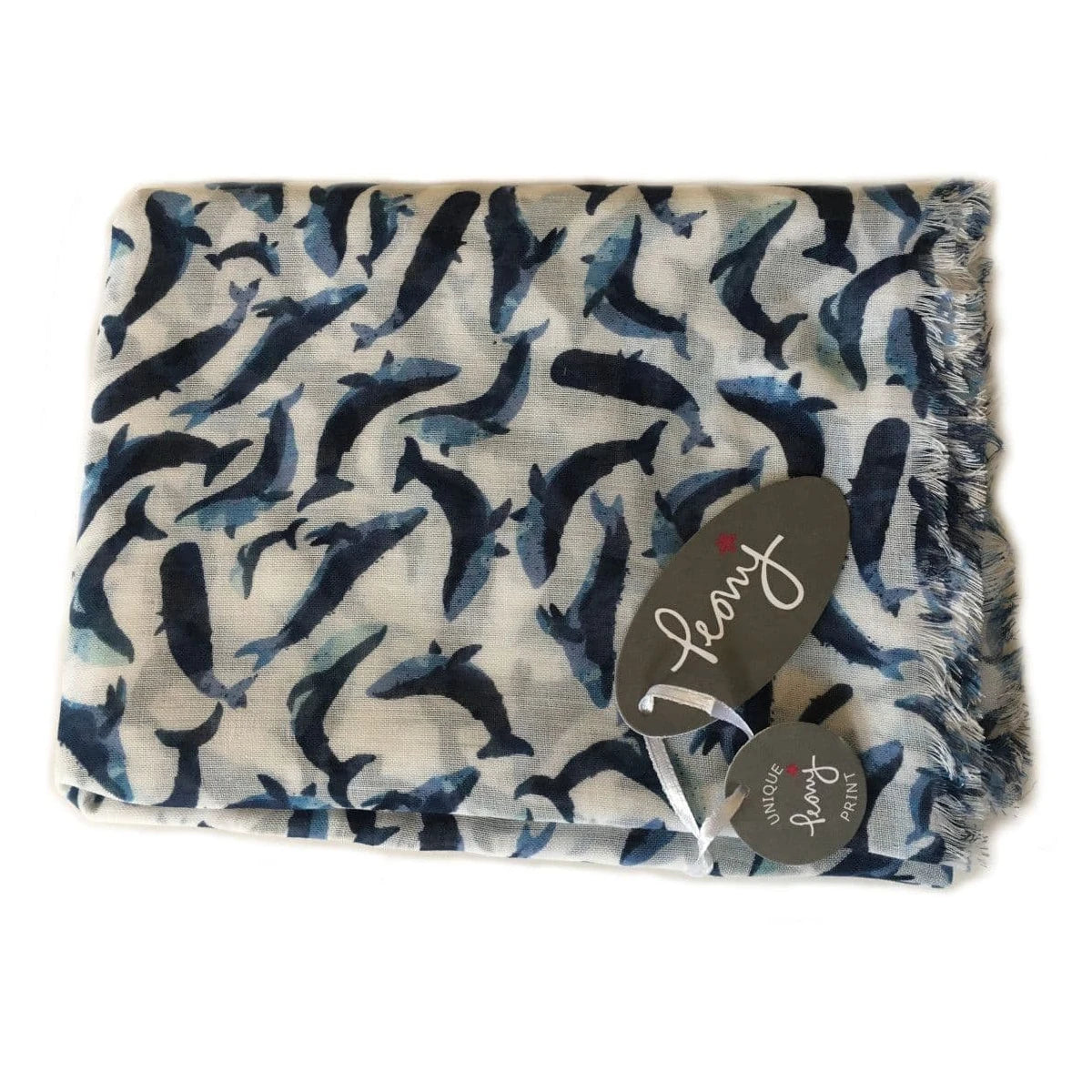 Circling whales scarf
