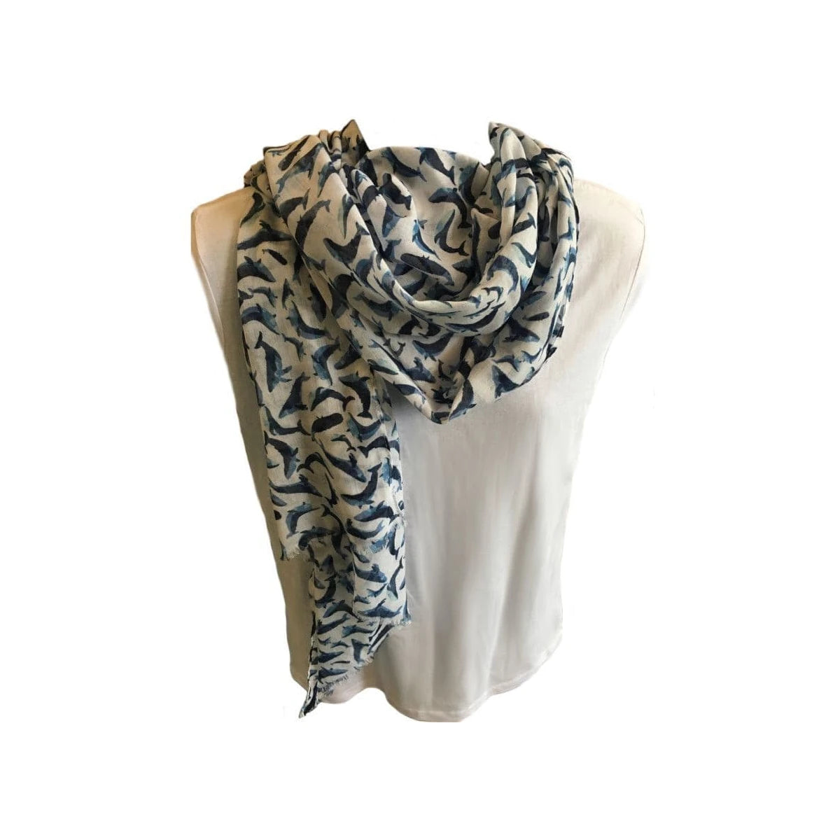 Circling whales scarf