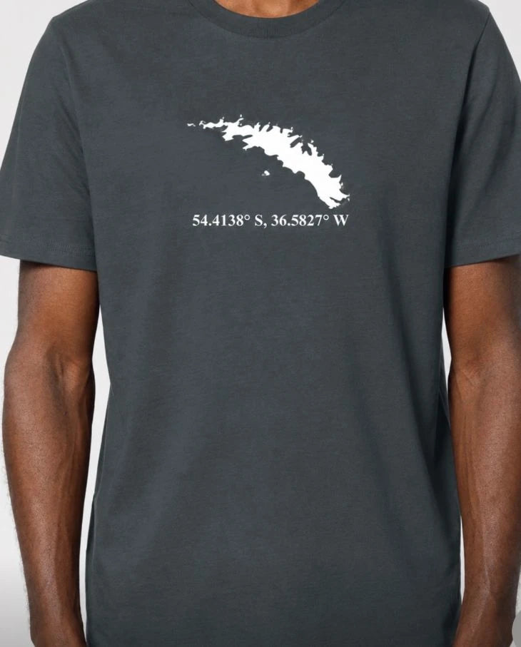 **NEW** South Georgia Map T Shirt with Coordinates