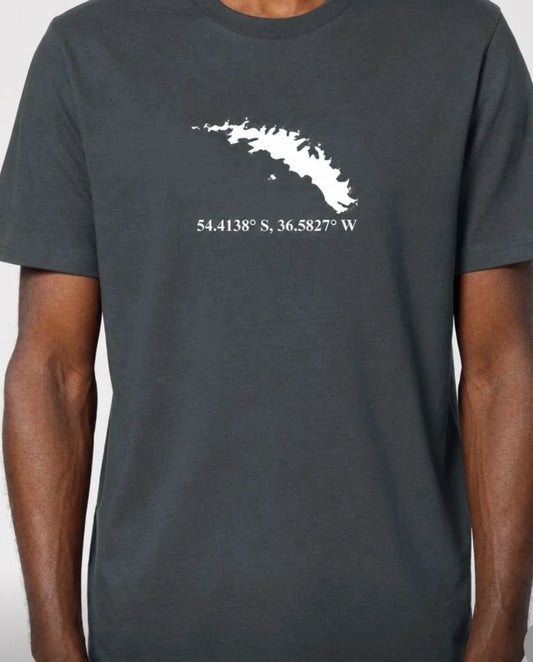 **NEW** South Georgia Map T Shirt with Coordinates