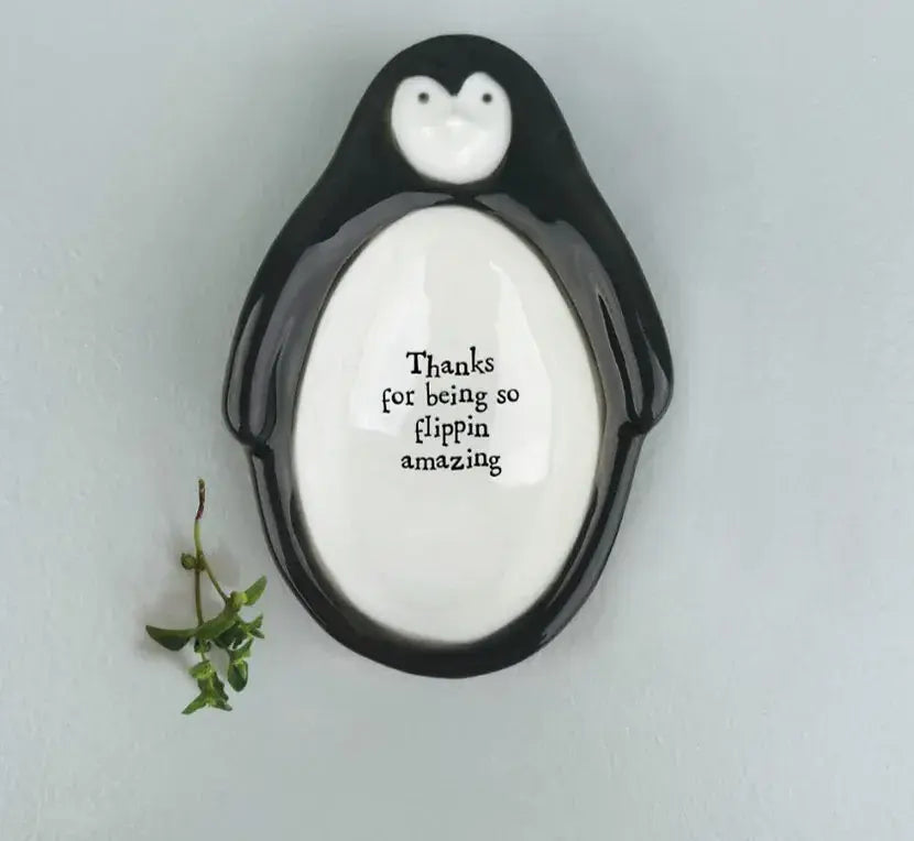 Porcelain Penguin Flat Dish