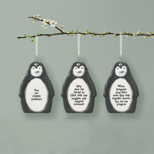 Porcelain Penguin Hangers