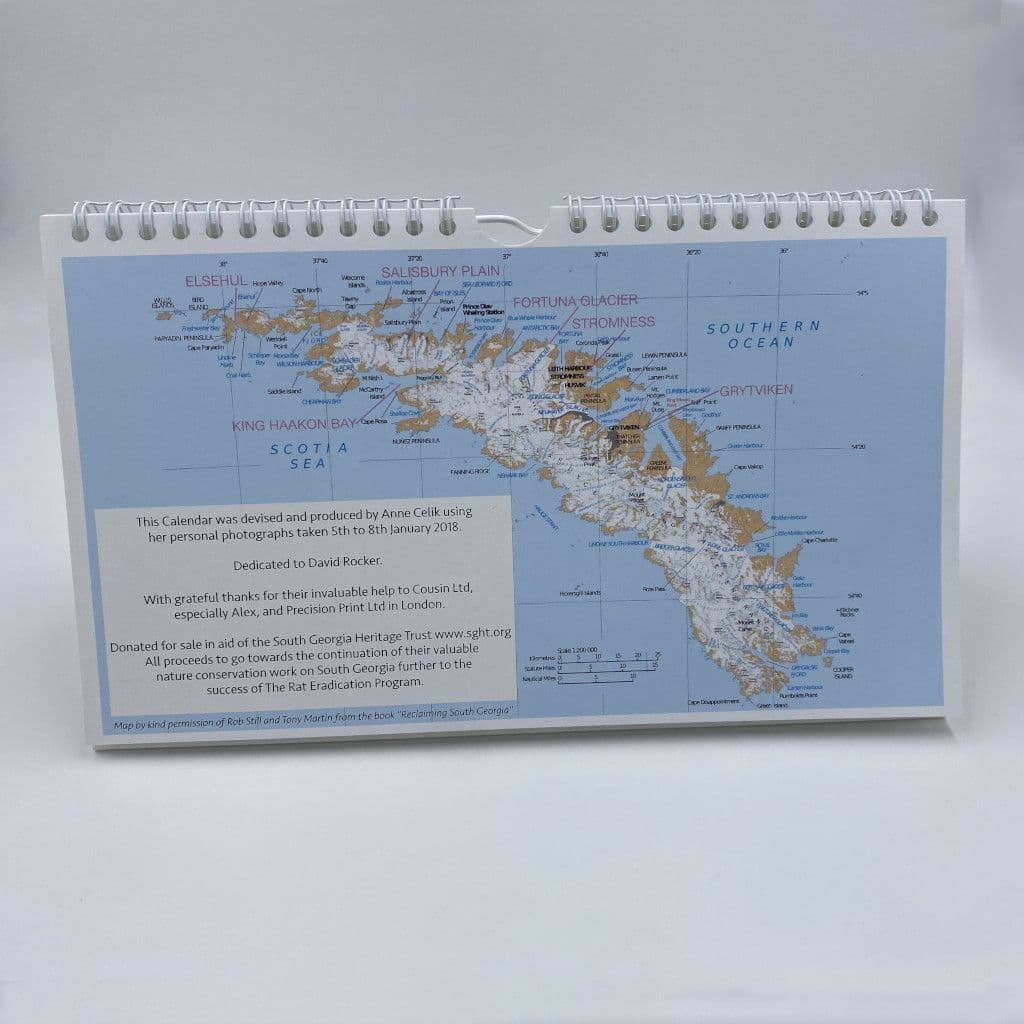SALE ** South Georgia Antarctic Isle - A5 Perennial Desk Calendar ** SALE