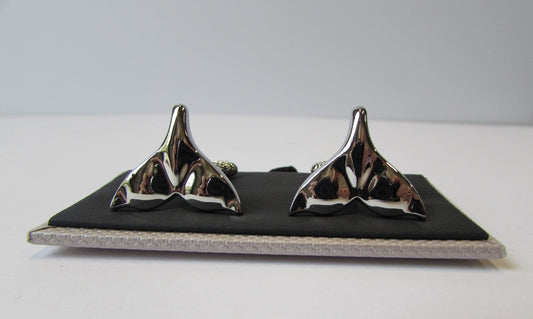 Whale tail cufflinks